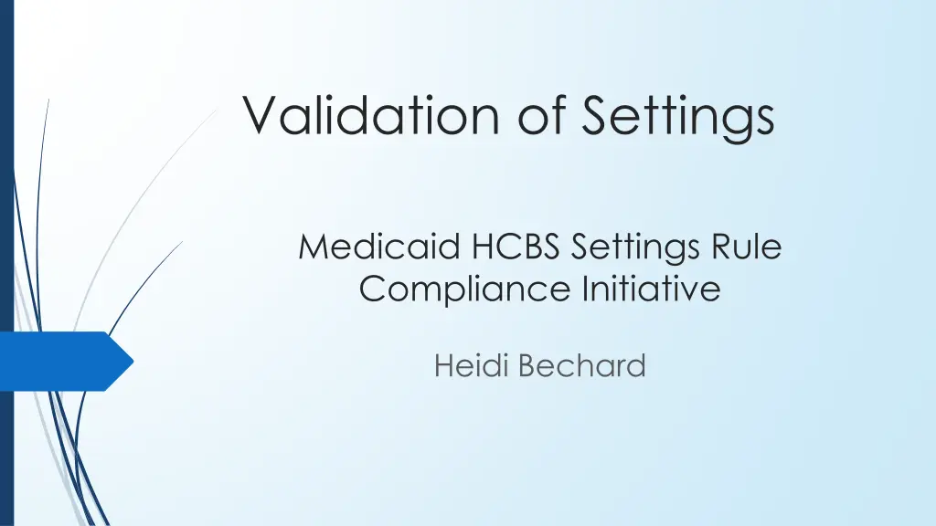 validation of settings