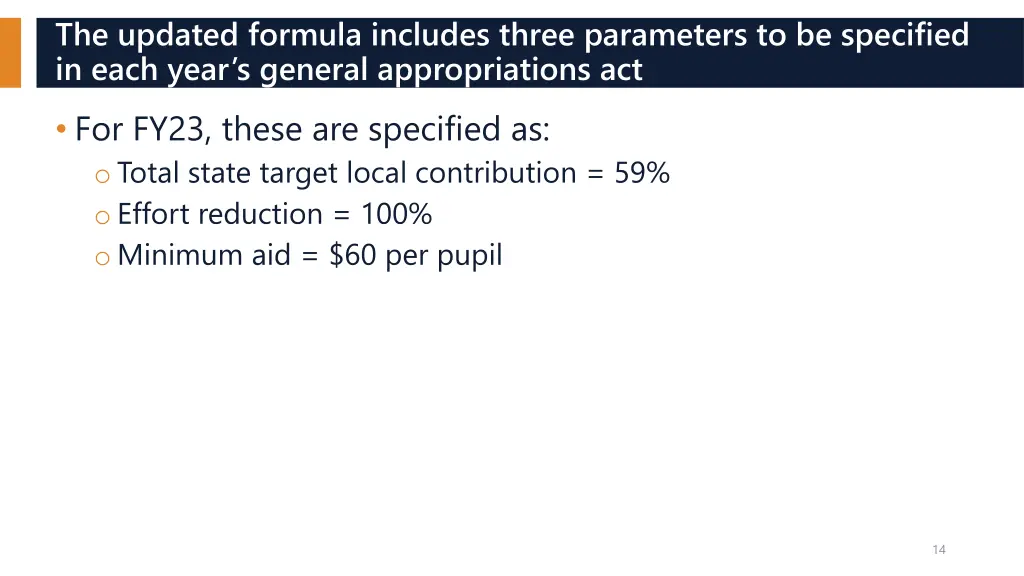 the updated formula includes three parameters