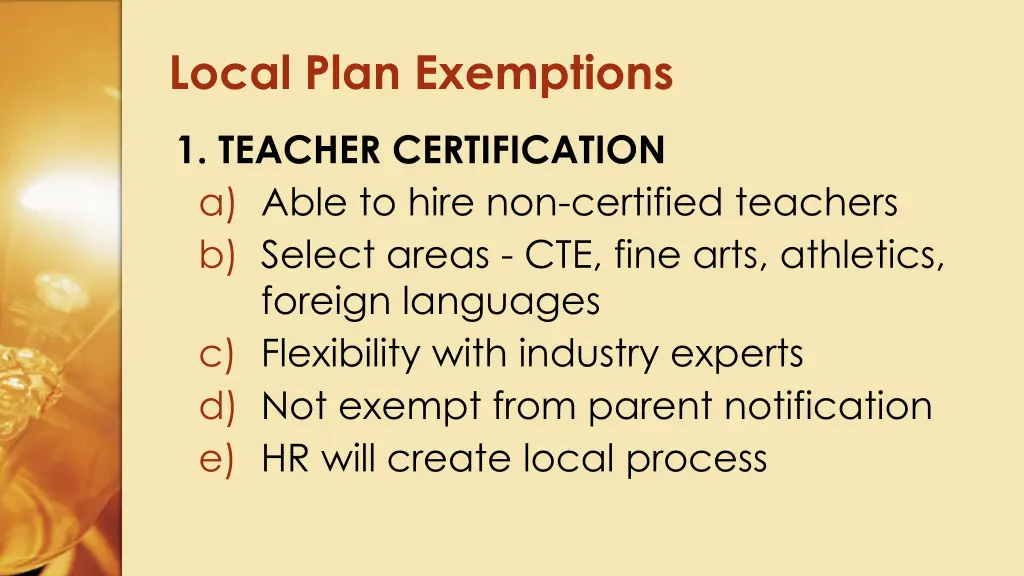 local plan exemptions