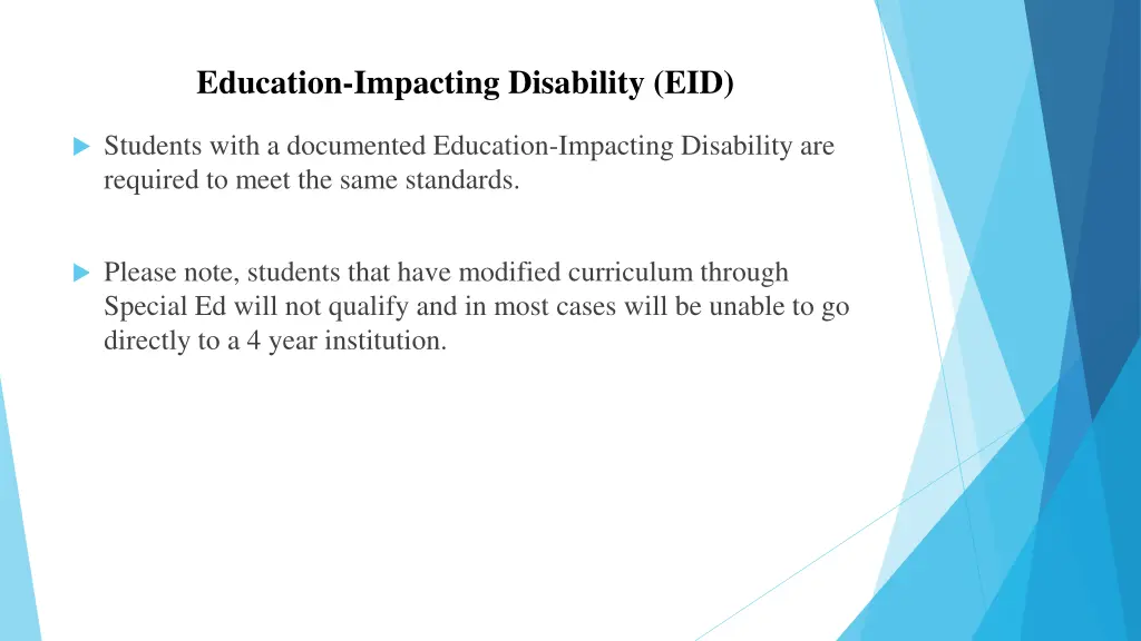 education impacting disability eid