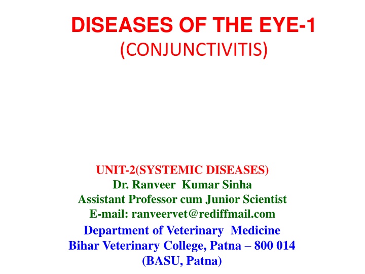 diseases of the eye 1 conjunctivitis