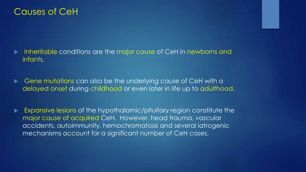 causes of ceh