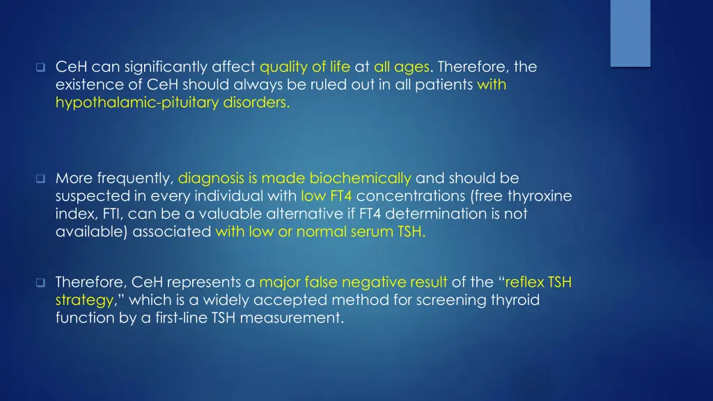 ceh can significantly affect quality of life