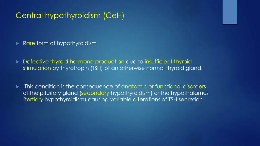 central hypothyroidism ceh