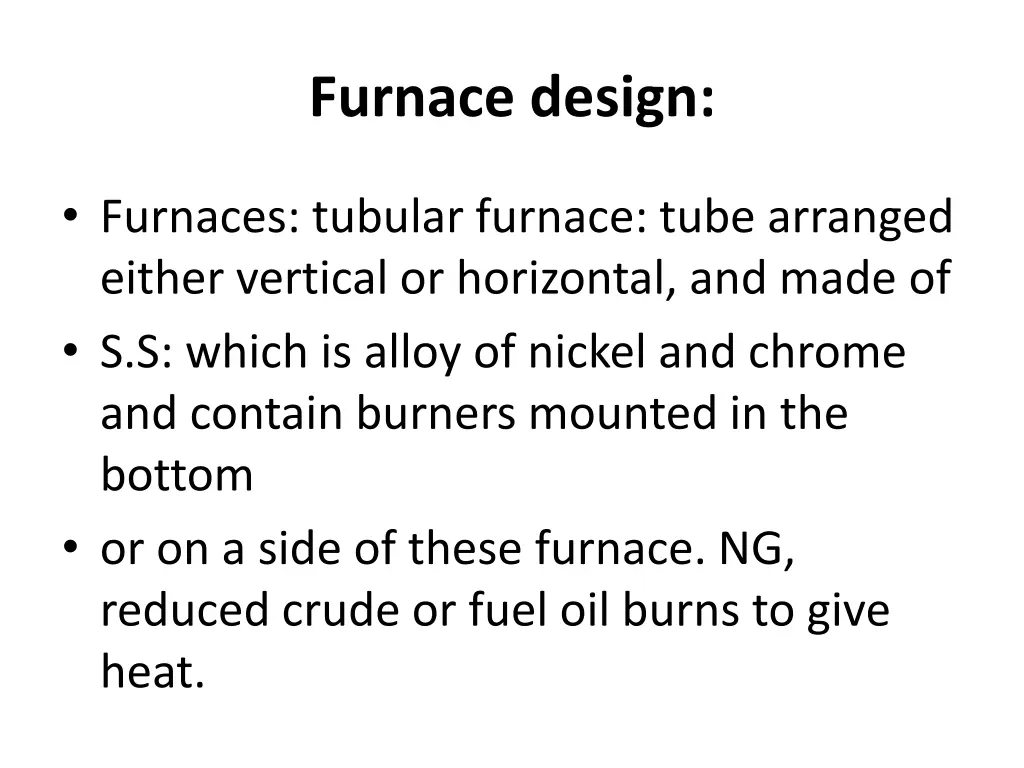 furnace design