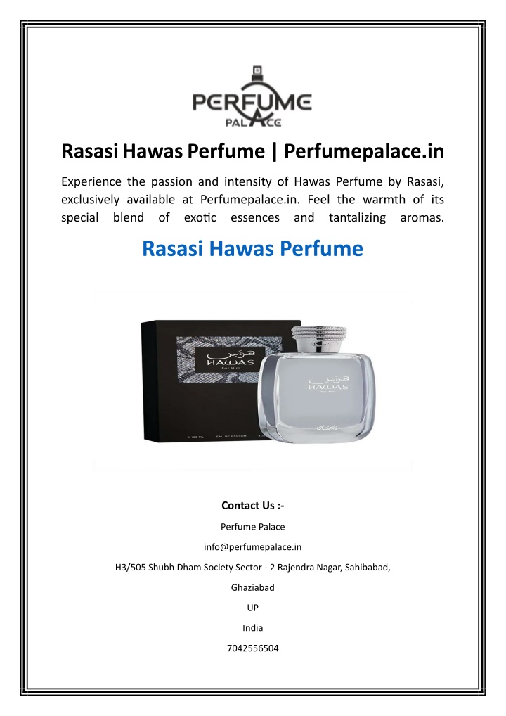 rasasi hawas perfume perfumepalace in