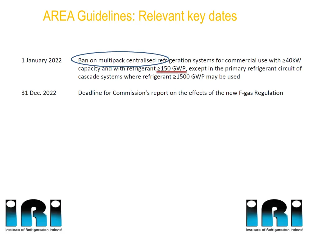 area guidelines relevant key dates 3