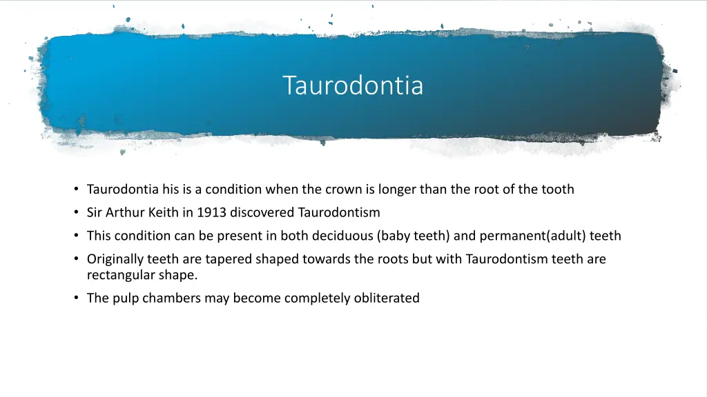 taurodontia
