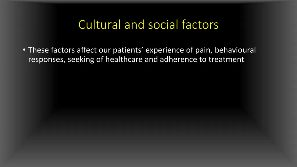 cultural and social factors