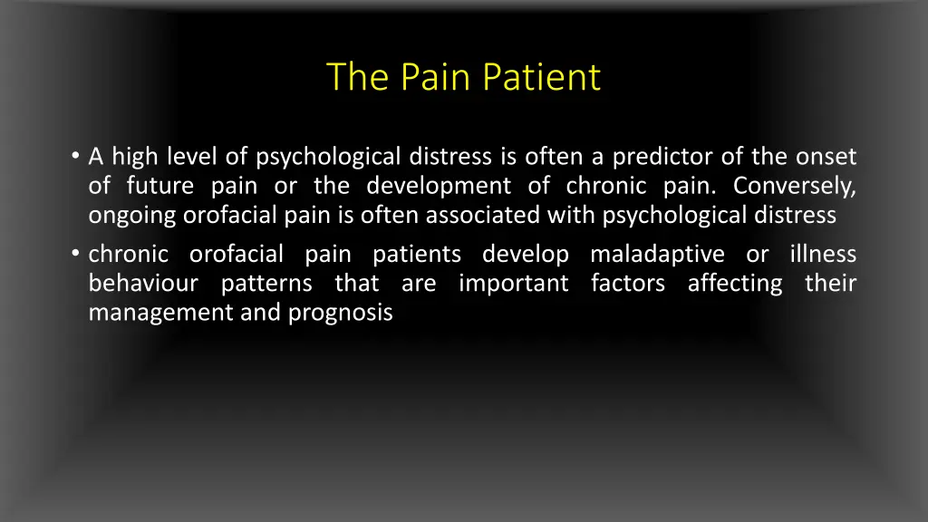the pain patient