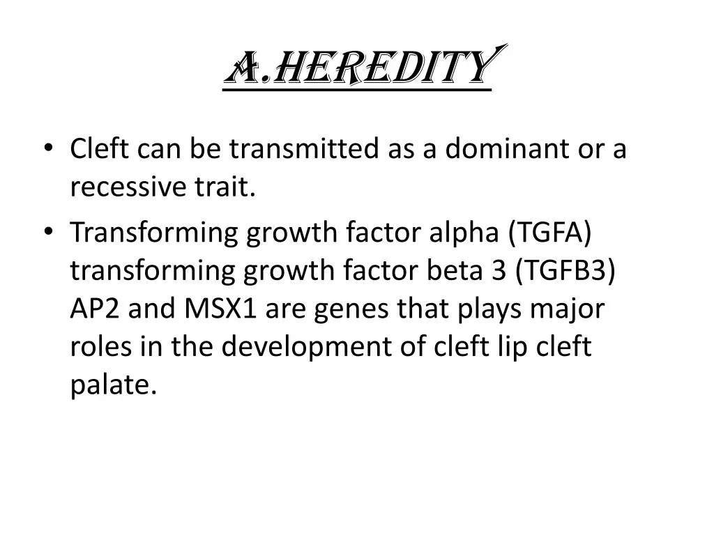 a heredity