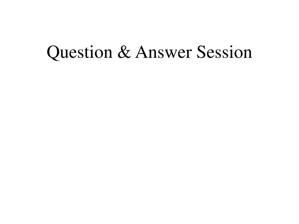 question answer session