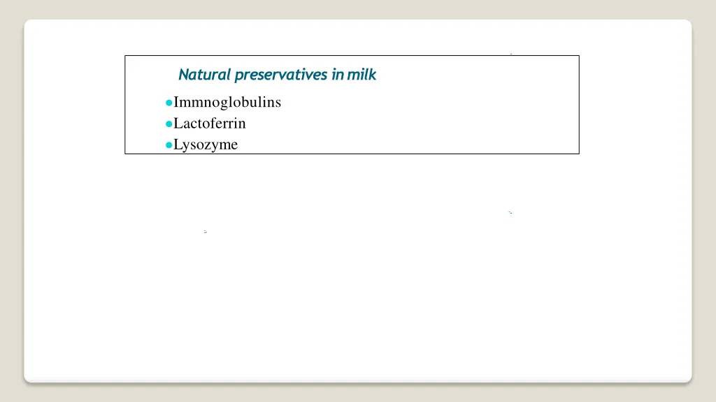 natural preservatives inmilk