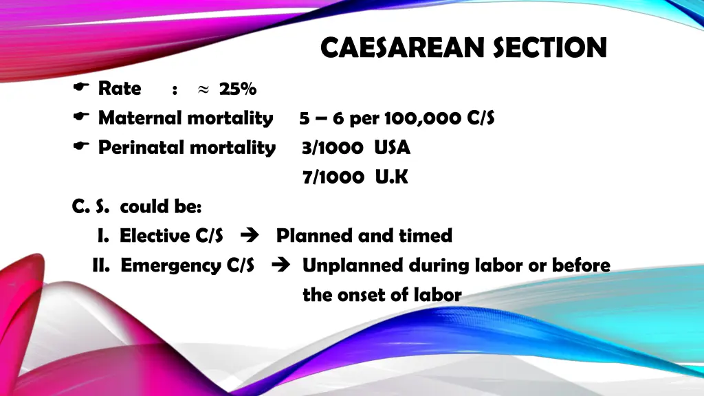 caesarean section
