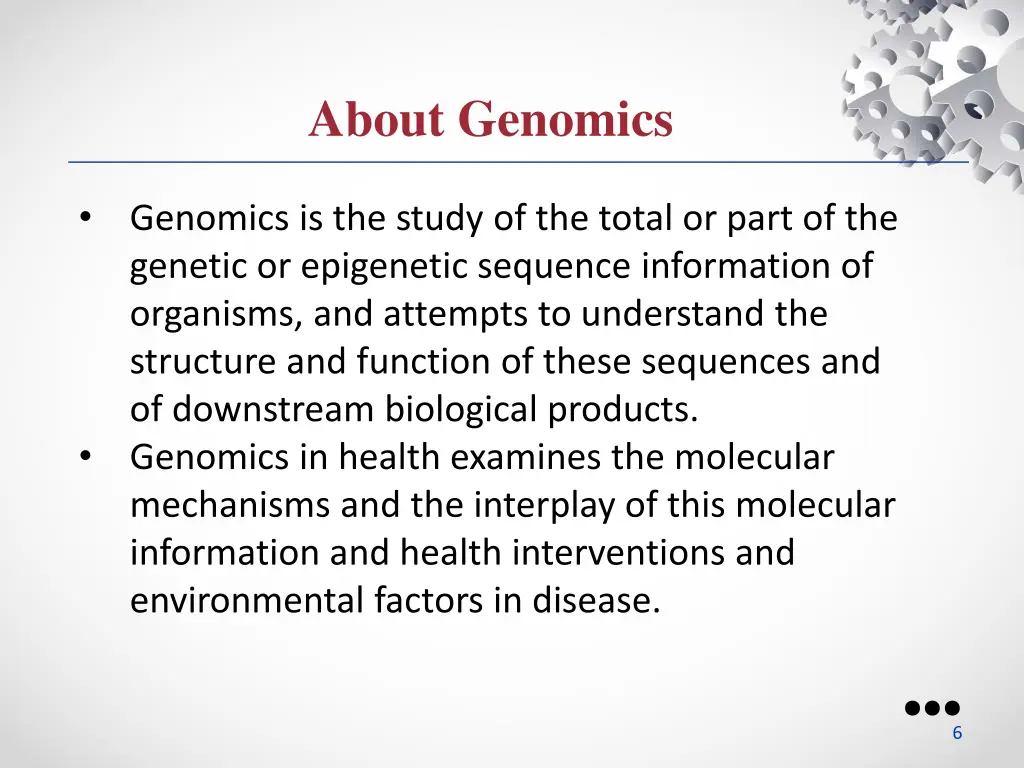 about genomics