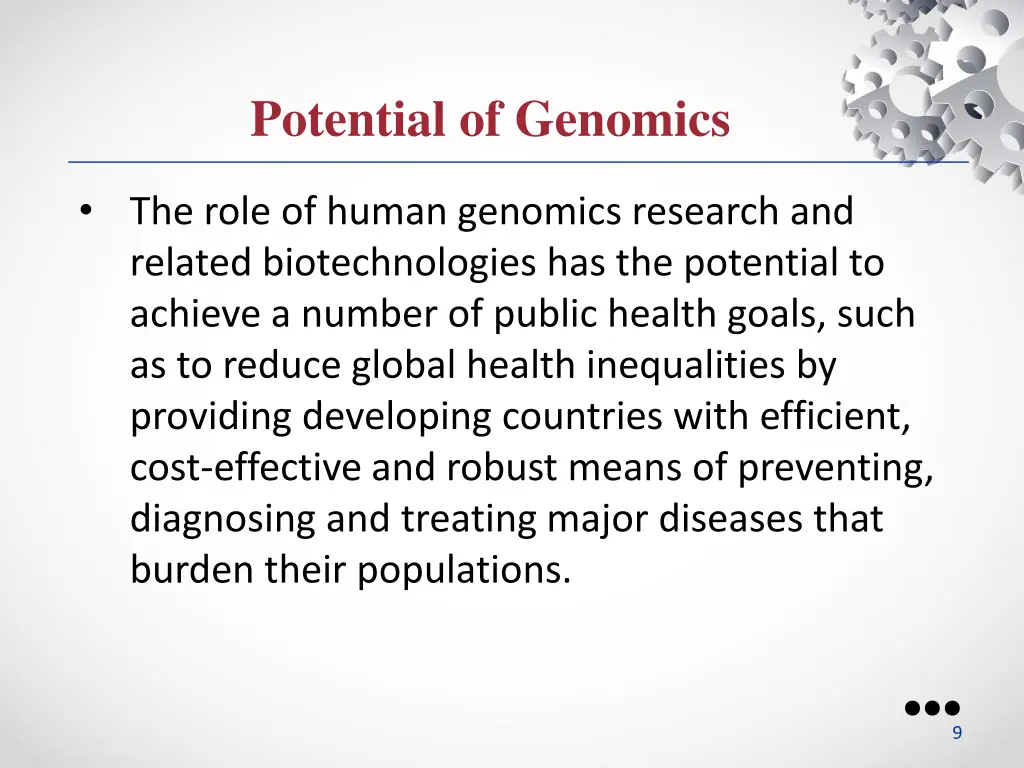 potential of genomics