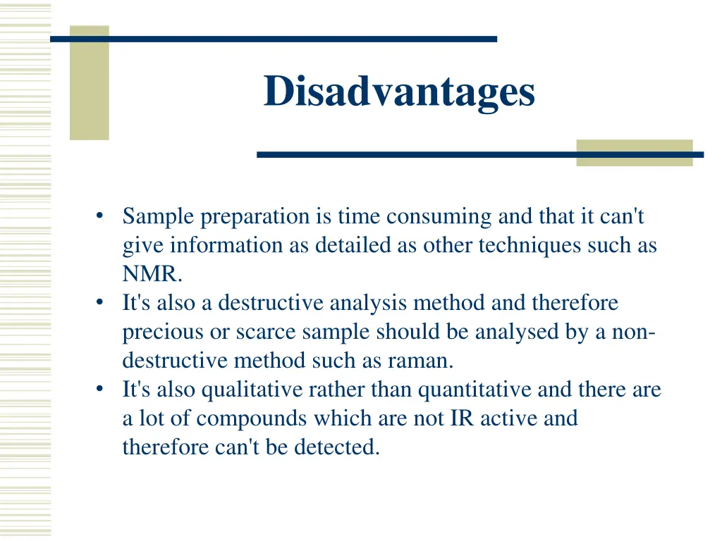 disadvantages