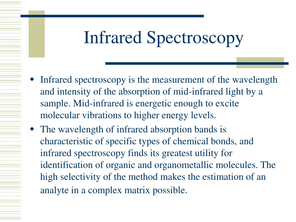 infrared spectroscopy