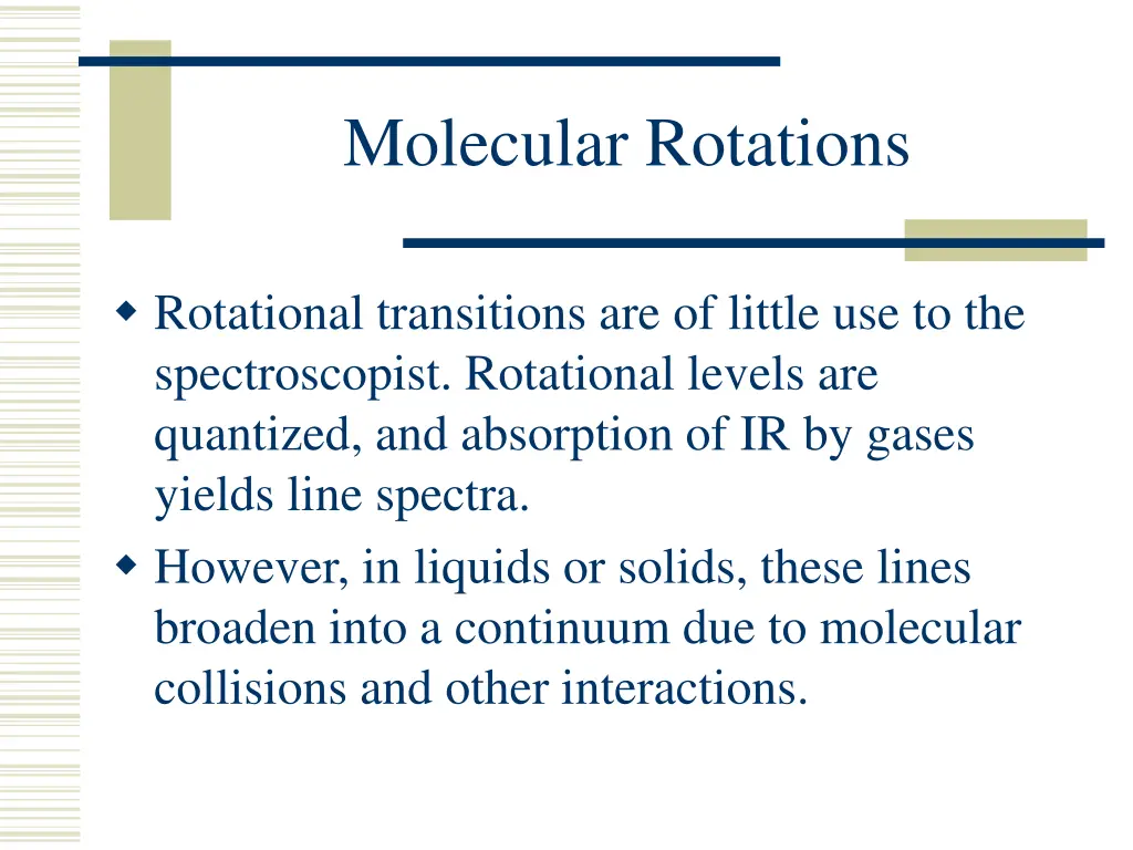 molecular rotations