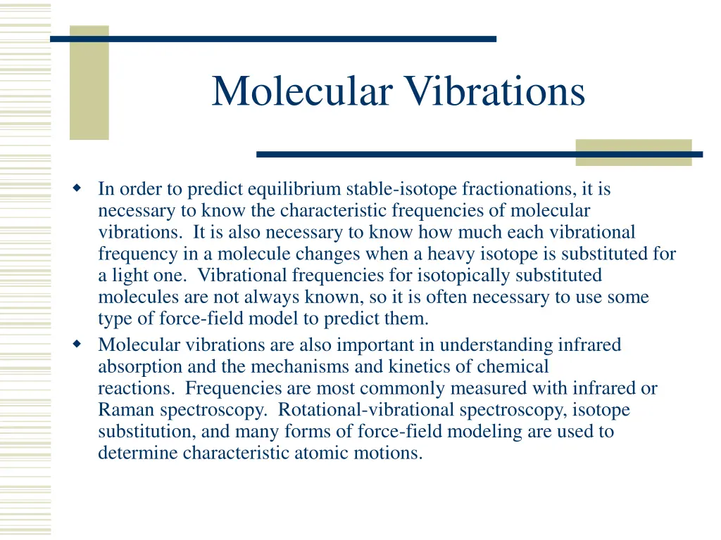 molecular vibrations