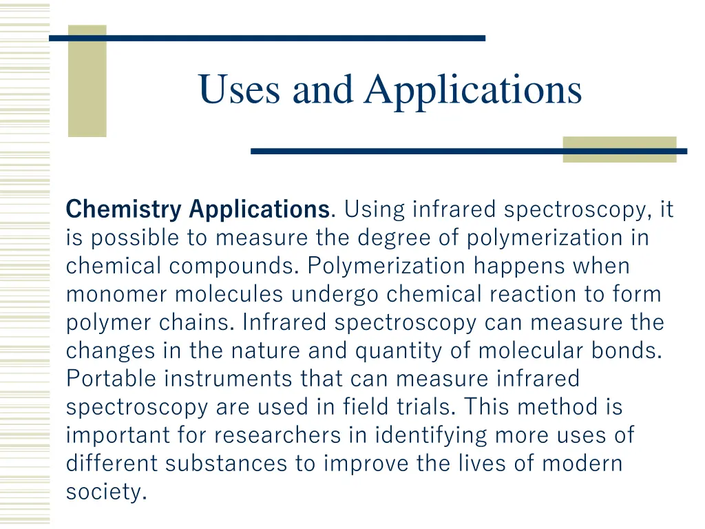 uses and applications 1