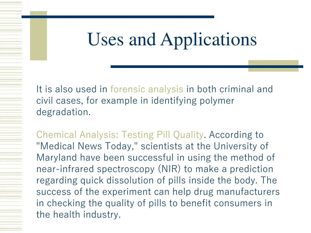 uses and applications