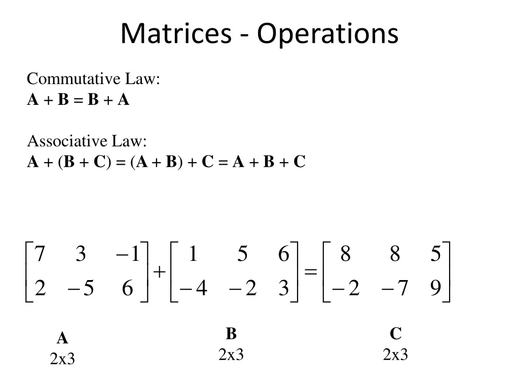 matrices operations 3