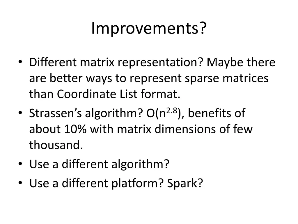 improvements