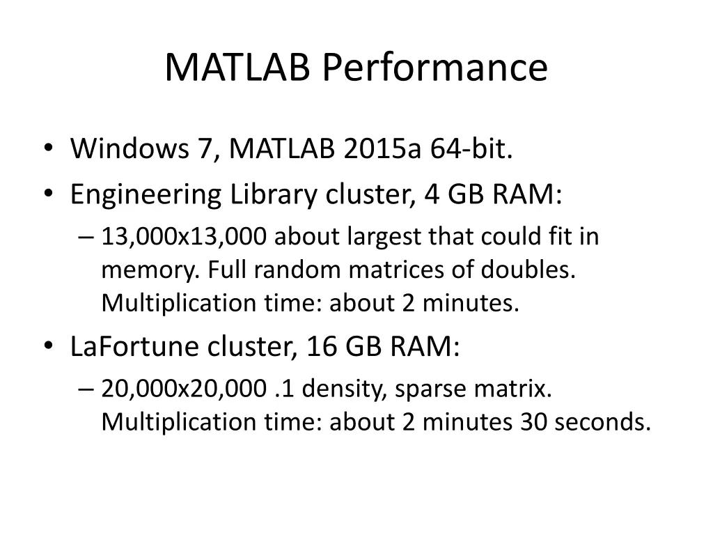 matlab performance