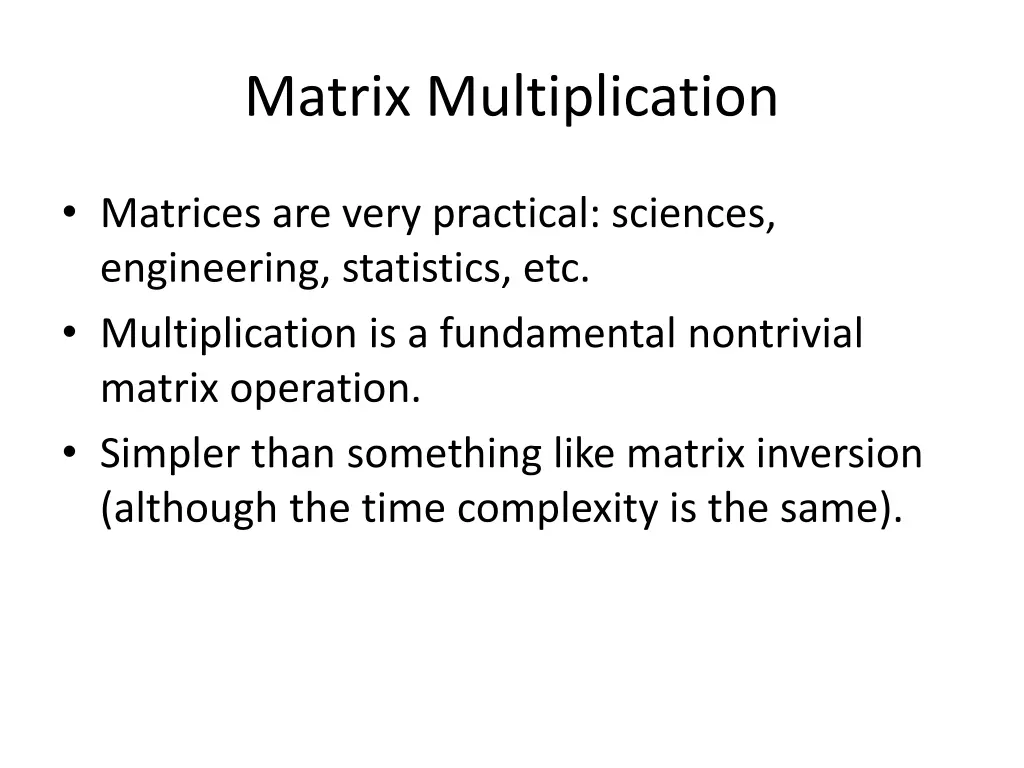 matrix multiplication