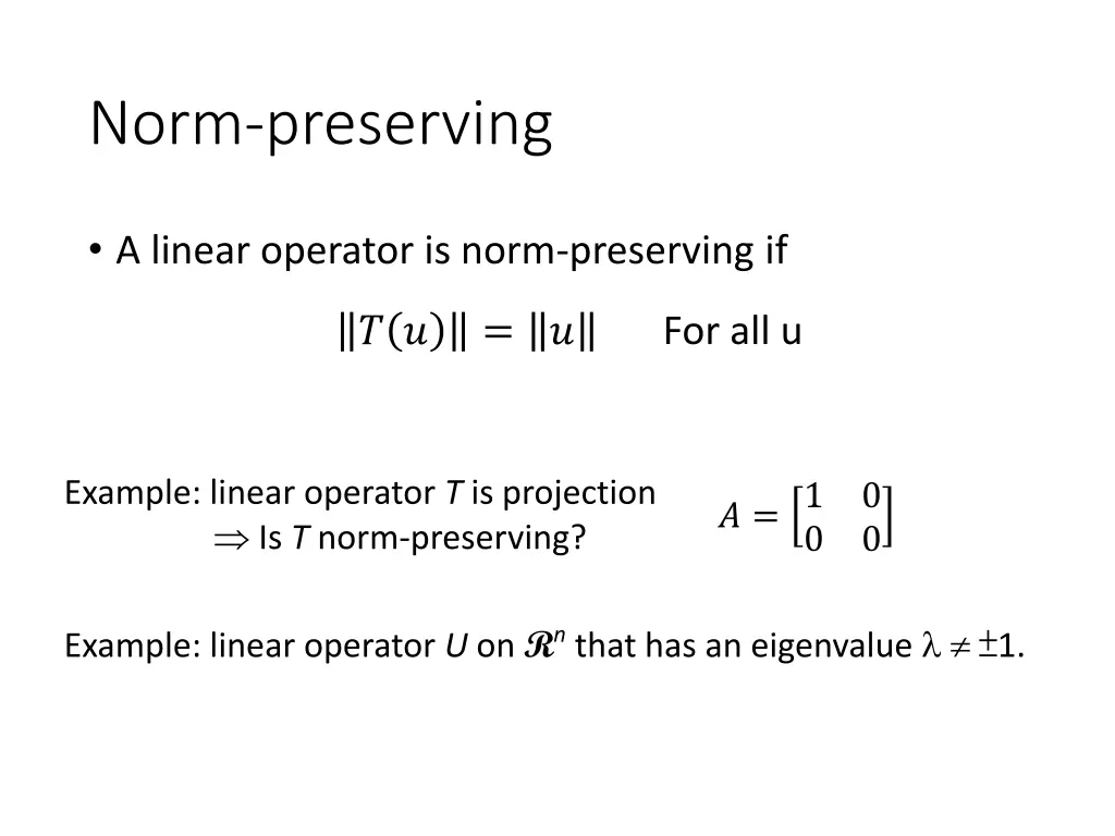norm preserving 1