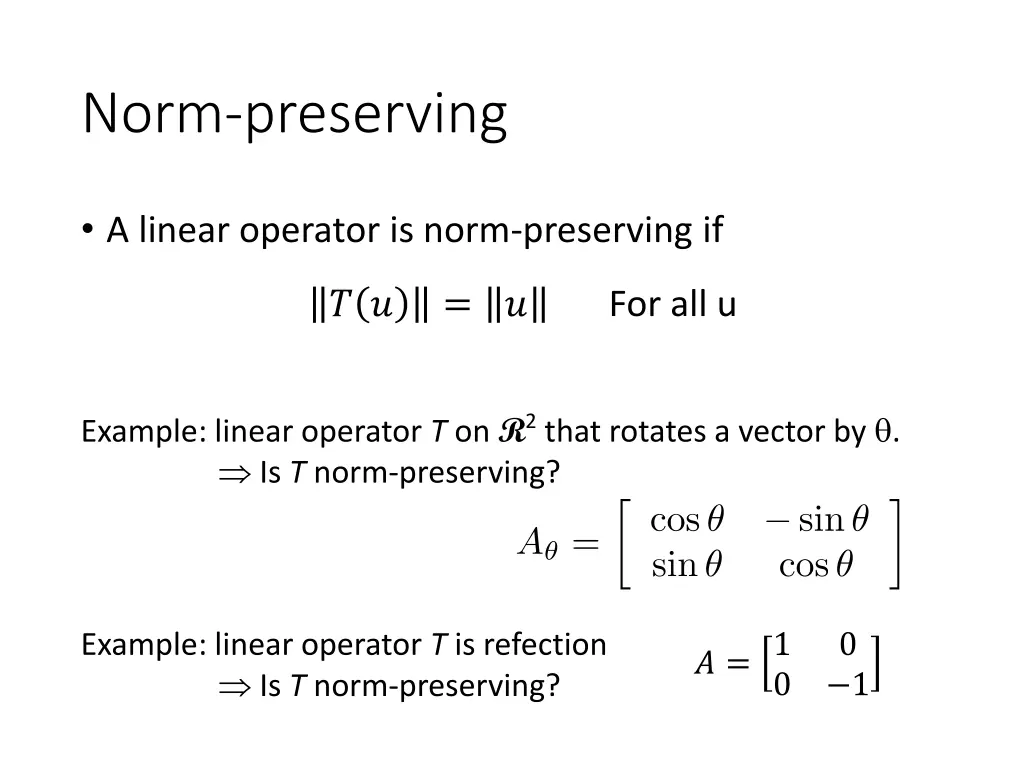norm preserving