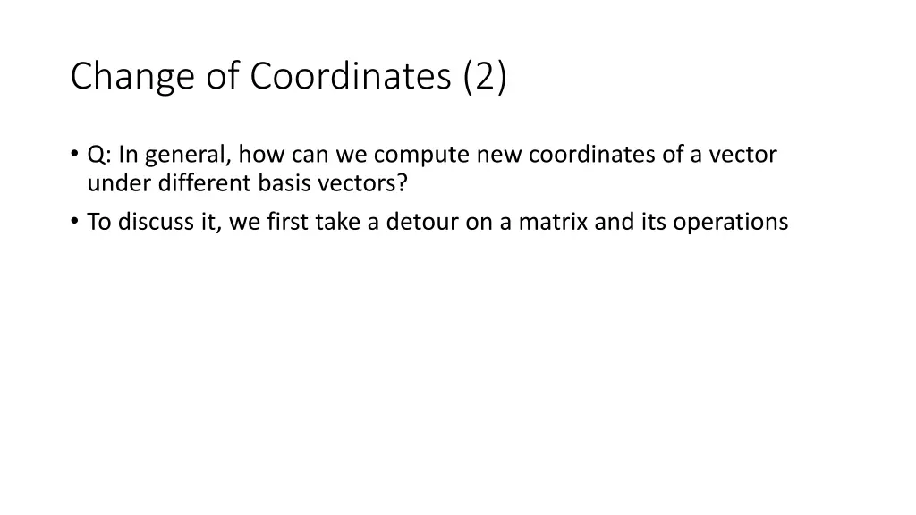 change of coordinates 2
