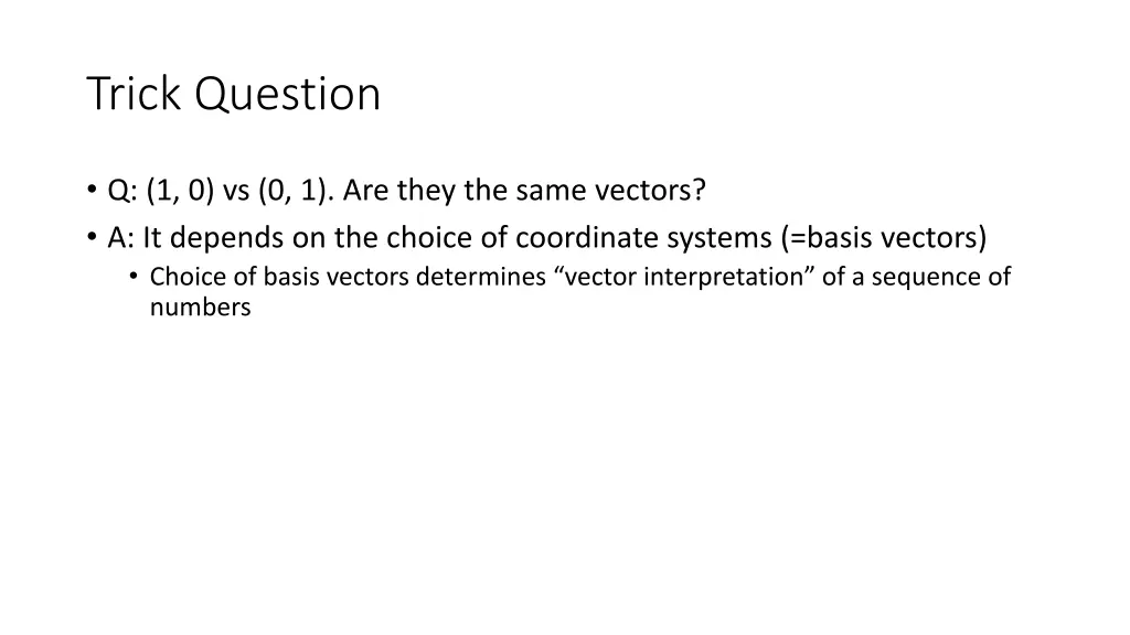 trick question
