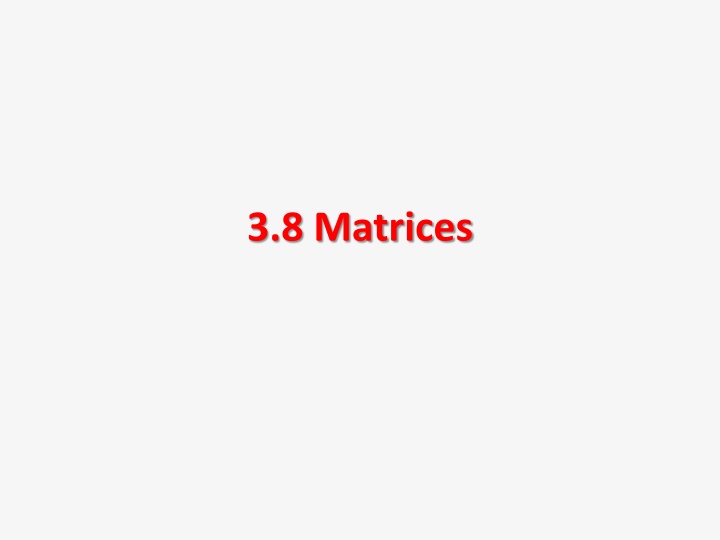3 8 matrices