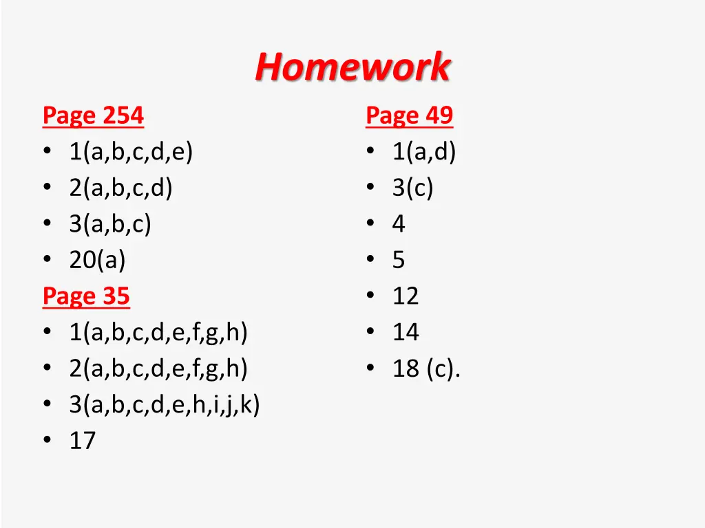 homework