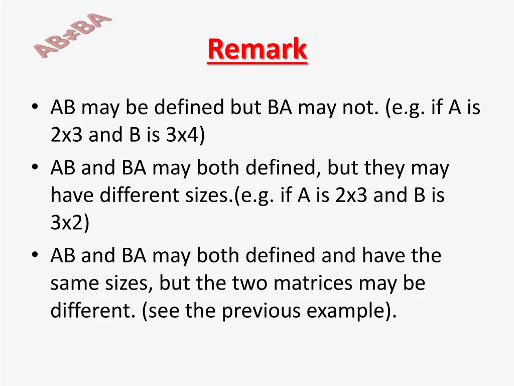 remark