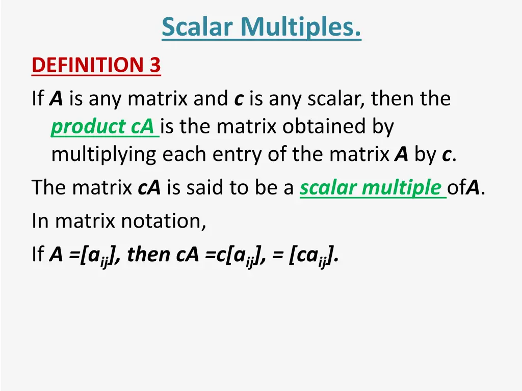 scalar multiples