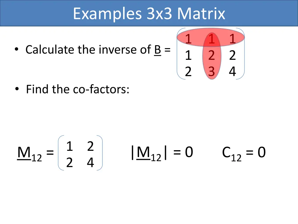 examples 3x3 matrix 1