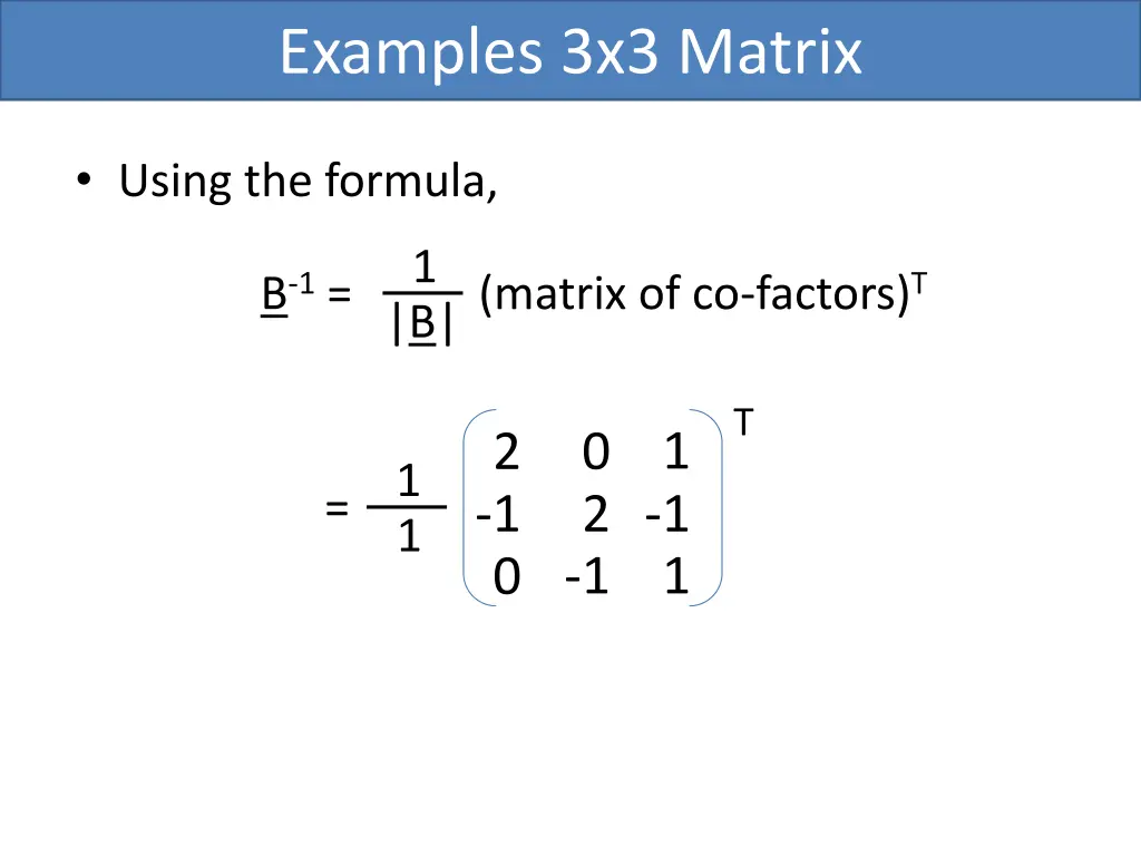examples 3x3 matrix 11