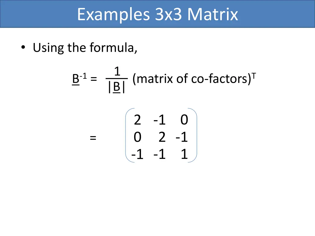 examples 3x3 matrix 12