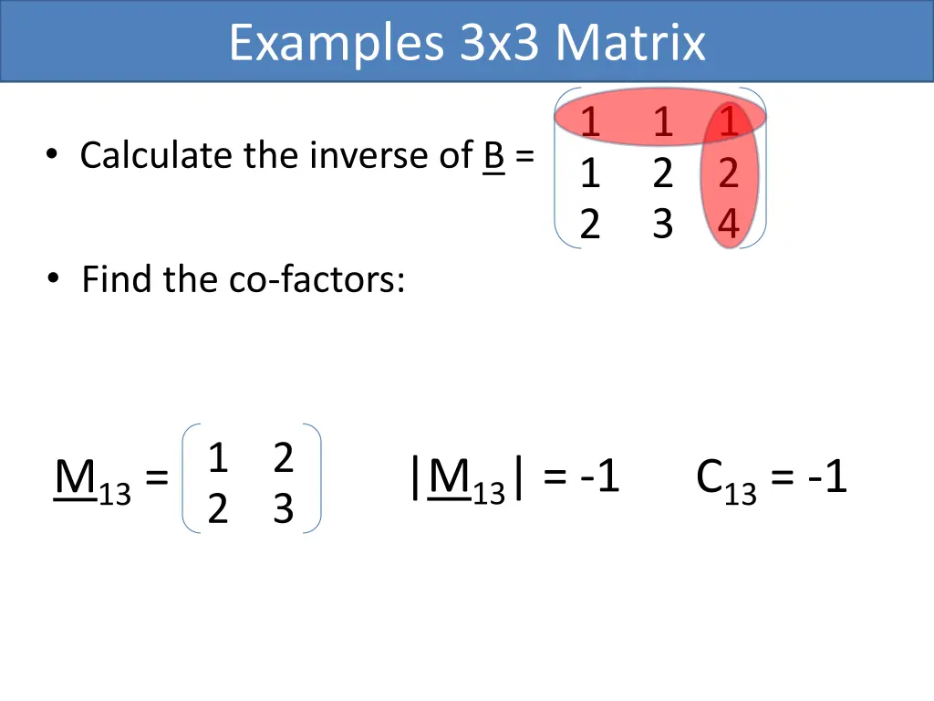 examples 3x3 matrix 2