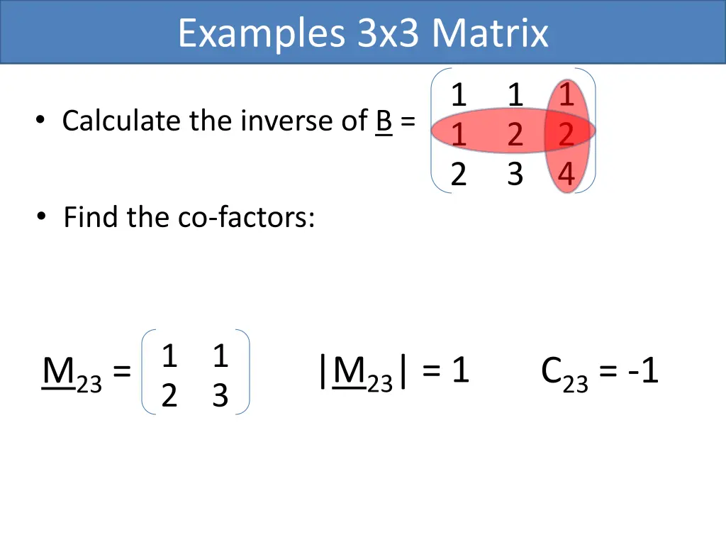 examples 3x3 matrix 5