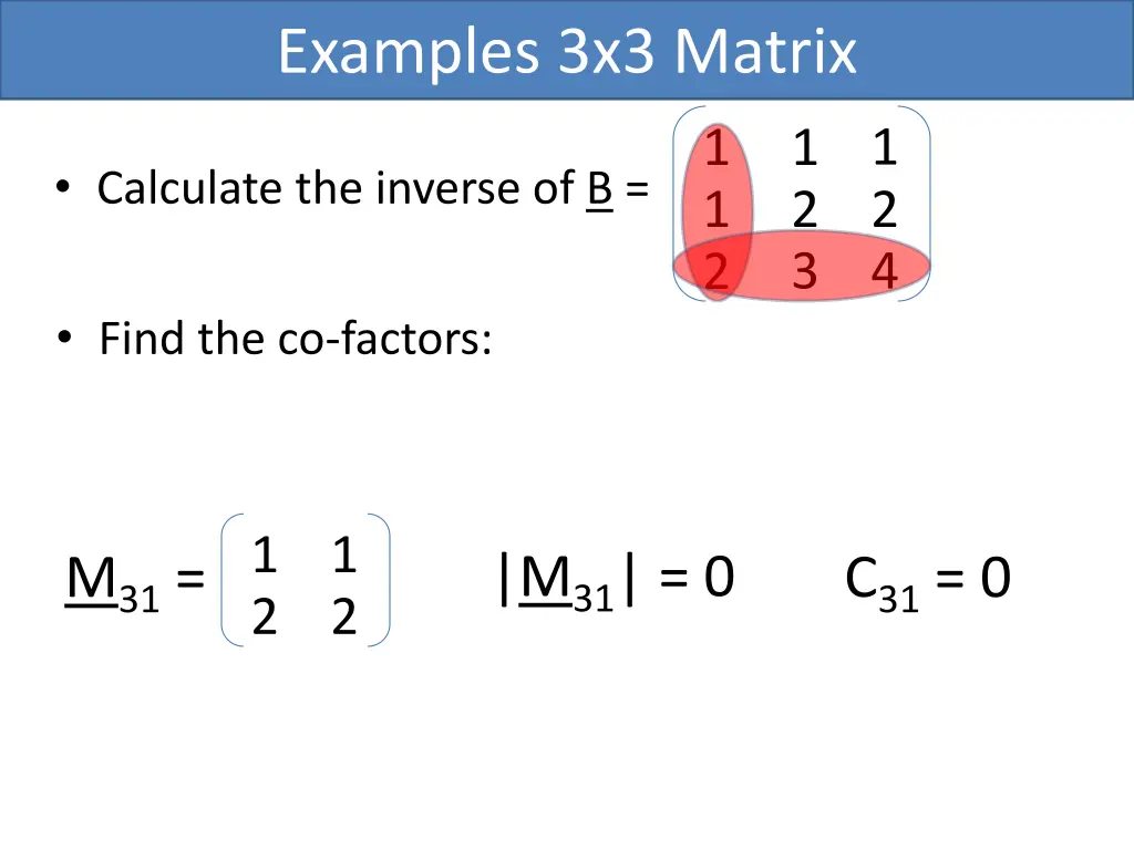 examples 3x3 matrix 6