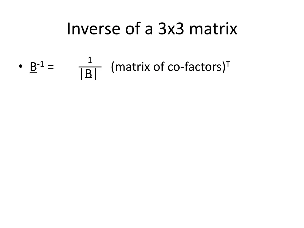 inverse of a 3x3 matrix