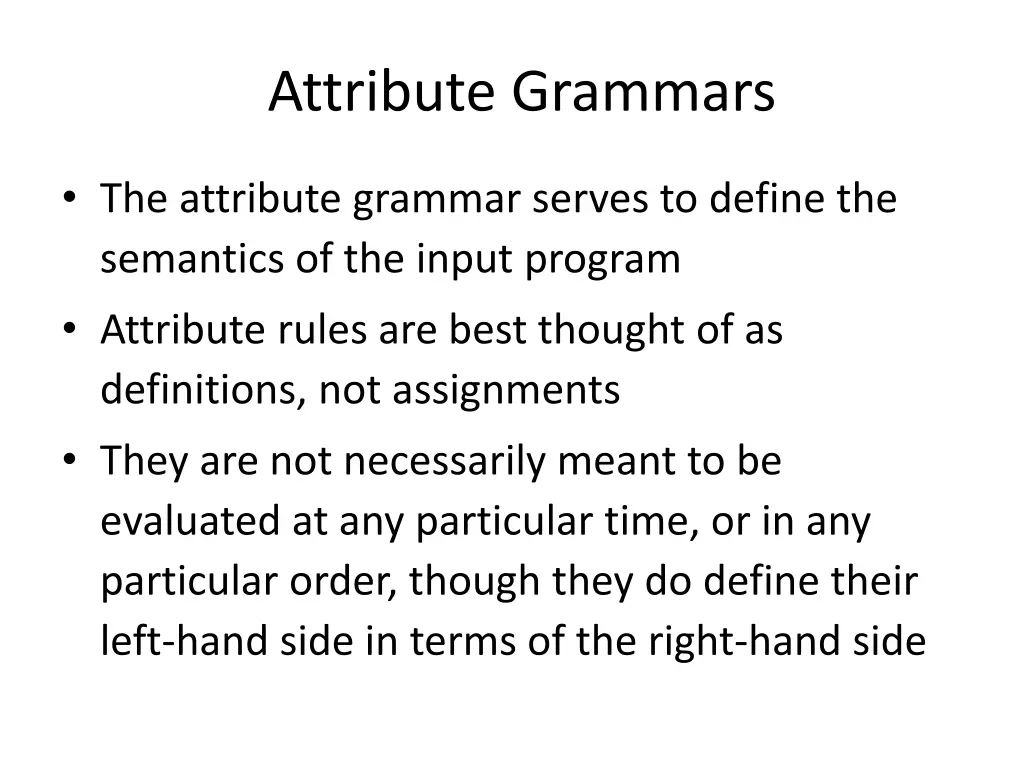 attribute grammars 3