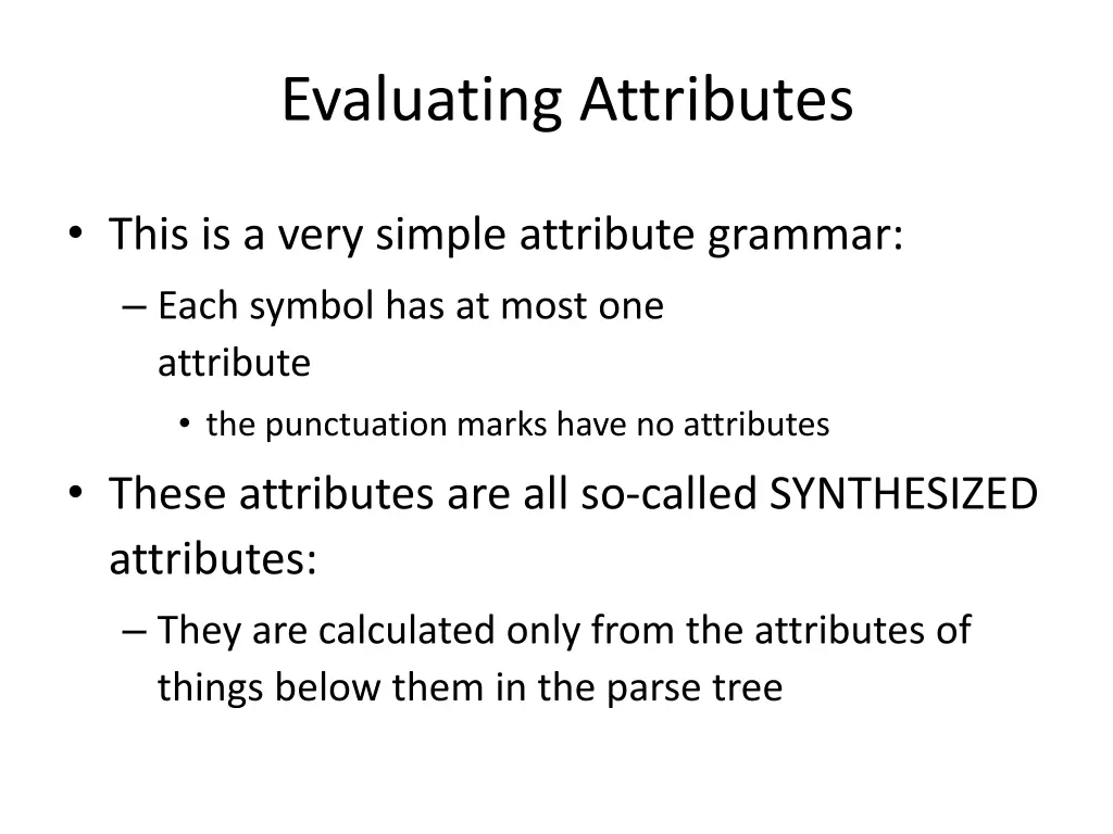evaluating attributes 2