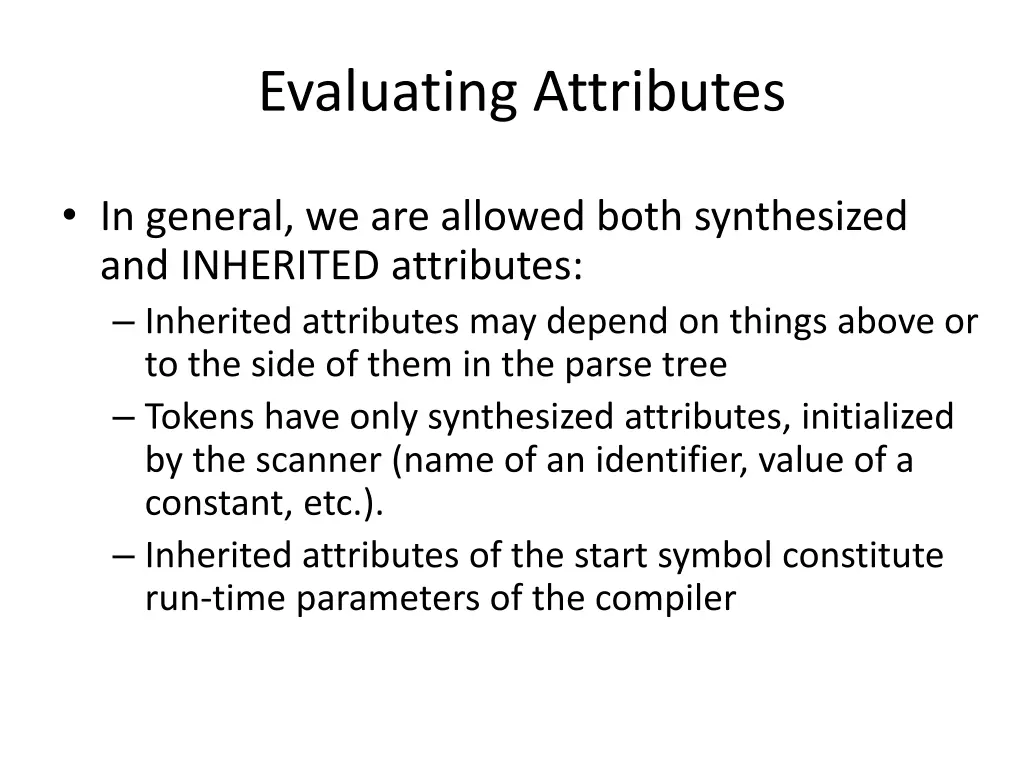 evaluating attributes 3