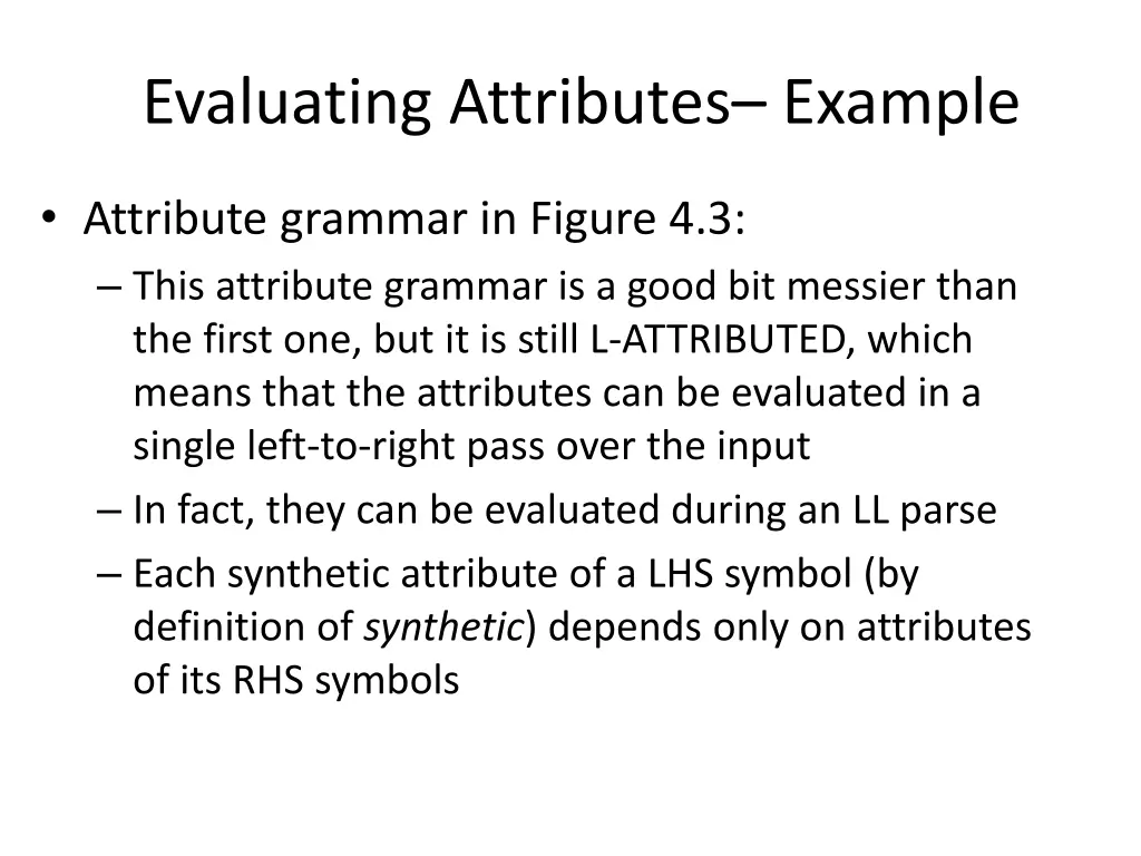 evaluating attributes example 2