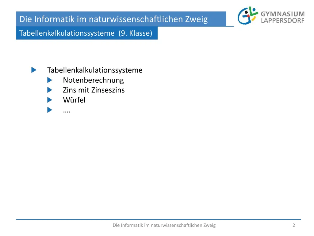 die informatik im naturwissenschaftlichen zweig 1